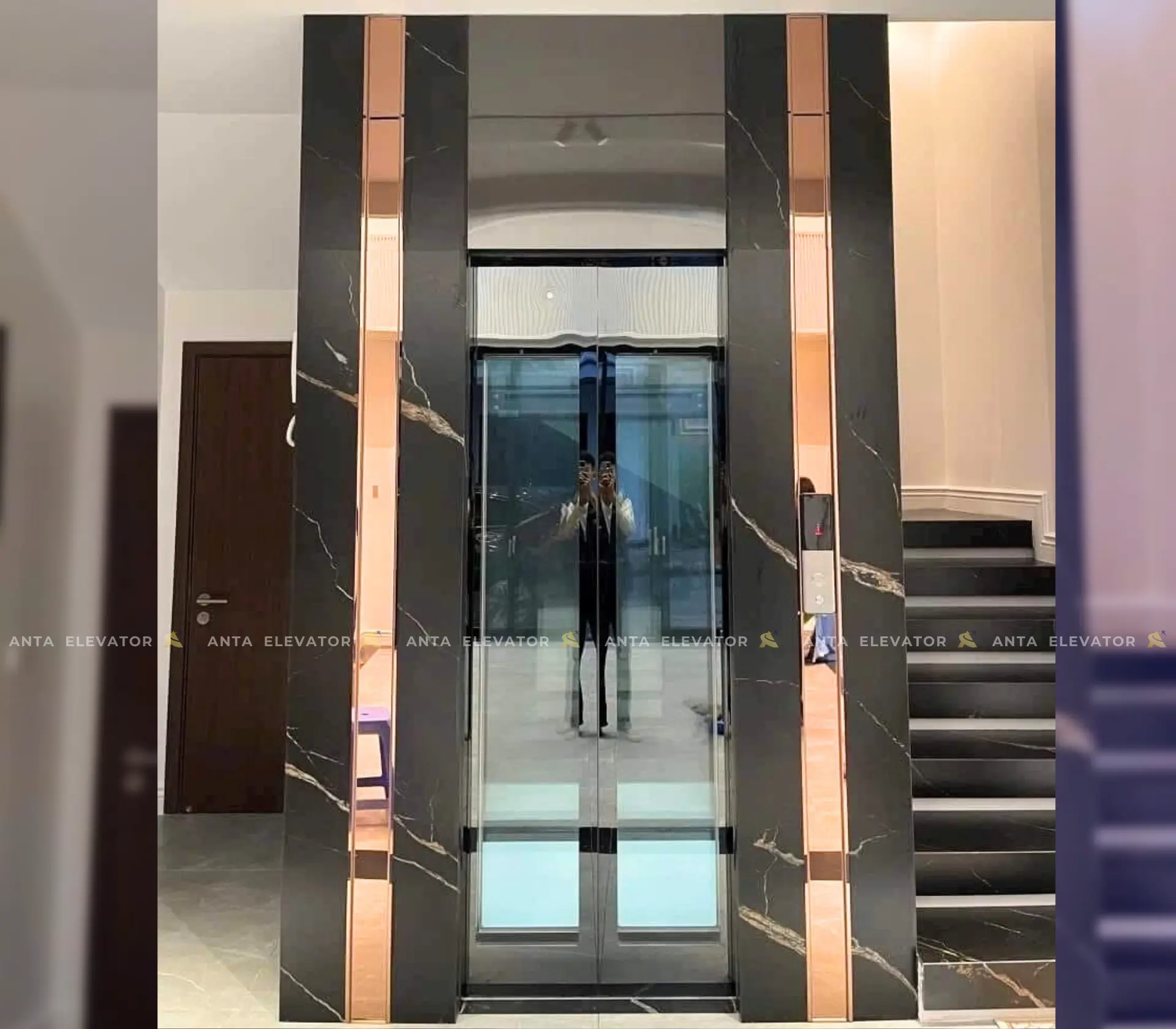 Thang Máy Kính Gia Đình – Ông Quyết – Hoài Đức